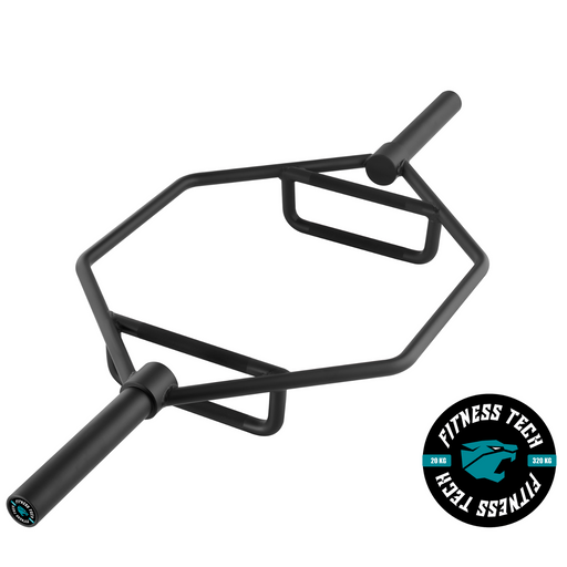 Barra olímpica hexagonal negra/ Squat bar Fitness Tech