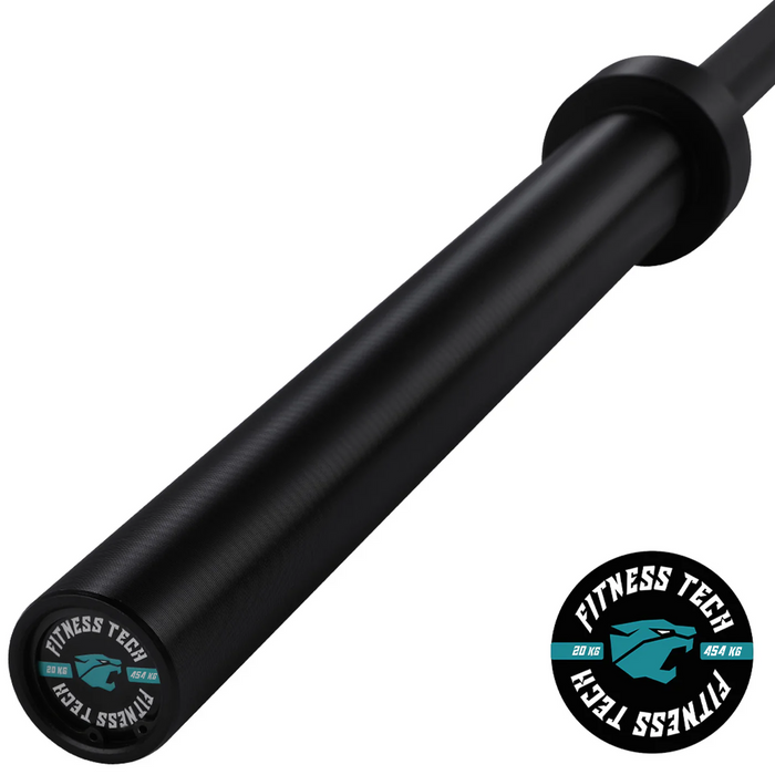 Barra Olimpica 220cm * 50mm 4 rodamientos Negro | Fitness Tech