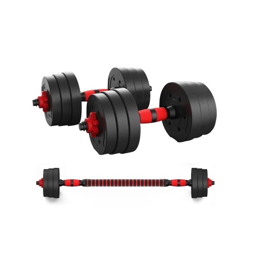 Juego de Mancuernas 2 en 1 con barra extensible ajustable - Fitness Tech