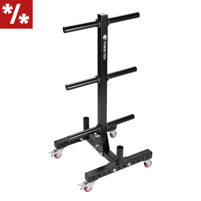 Rack Soporte Bumper Plate Discos Vertical con Ruedas