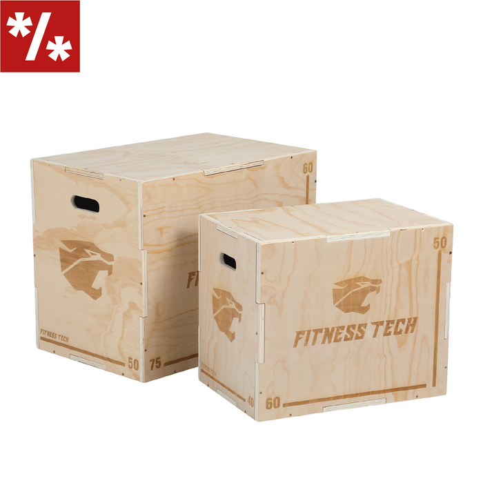 Cajón Pliométrico Madera Box Jump 3 alturas